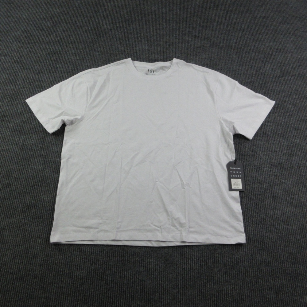 The Perfect Jean Shirt Mens 2XL White Cotton Spandex Crew Neck Short Sleeve NWT